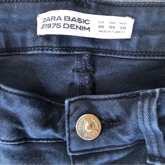 Zara Basic Z1975 Denim Blue Jeans Size 00 - Picture 5 of 8